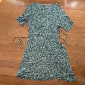 Green Floral Fat Face Dress
